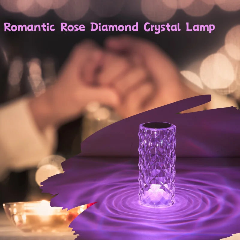 16 Color Daimond Crystal Lamp With Remote LED Crystal Table Lamp